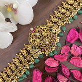 Vriksham Elegant Dual Peacock Bridal Hip Chain-Green Bead-Pearl-Red Green-G17627